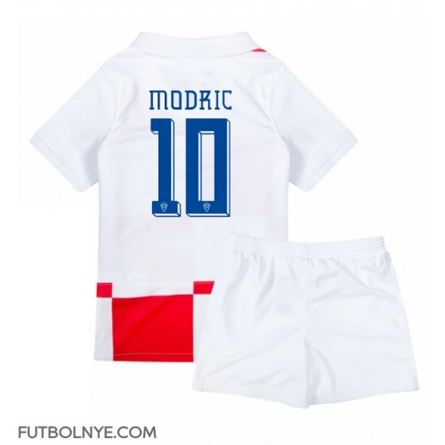 Camiseta Croacia Luka Modric #10 Primera Equipación para niños Eurocopa 2024 manga corta (+ pantalones cortos)